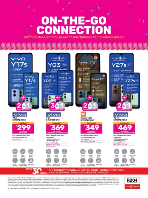 Game cell phones leaflet and catalogue, offering a special on the Vivo Y17s