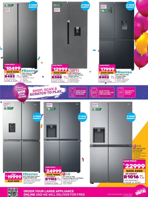 Game birthday fridge specials leaflet
