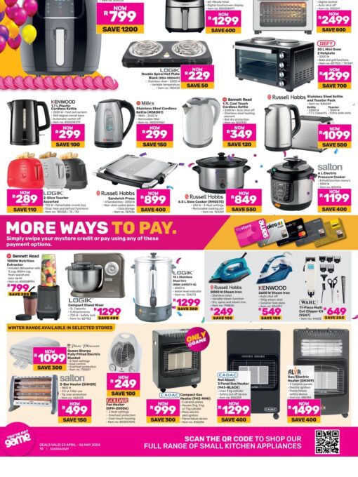 Game birthday kettle and heater specials leaflet