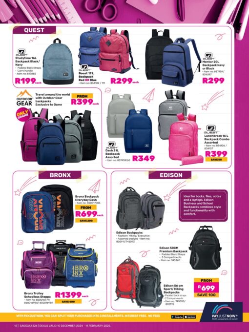 Game Back To School Specials Catalogue