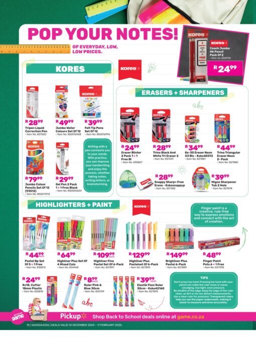 Game Back To School Specials Catalogue